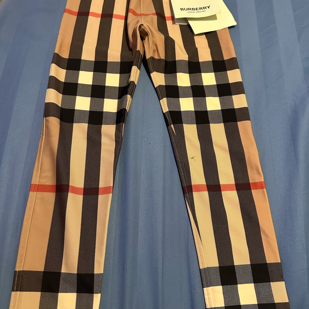 Burberry Classic Check Leggings in Tan and Black